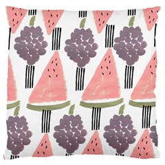 Grapes Watermelon Fruit Patterns Bouffants Broken Hearts Large Cushion Case (Two Sides)