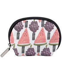 Grapes Watermelon Fruit Patterns Bouffants Broken Hearts Accessory Pouches (Small) 