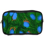 Fluorescence Microscopy Green Blue Toiletries Bags 2-Side Back