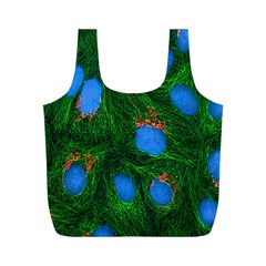 Fluorescence Microscopy Green Blue Full Print Recycle Bags (m) 