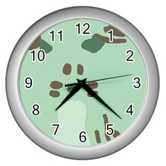 Lineless Background For Minty Wildlife Monster Wall Clocks (silver)  by Mariart