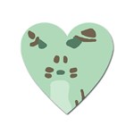 Lineless Background For Minty Wildlife Monster Heart Magnet Front