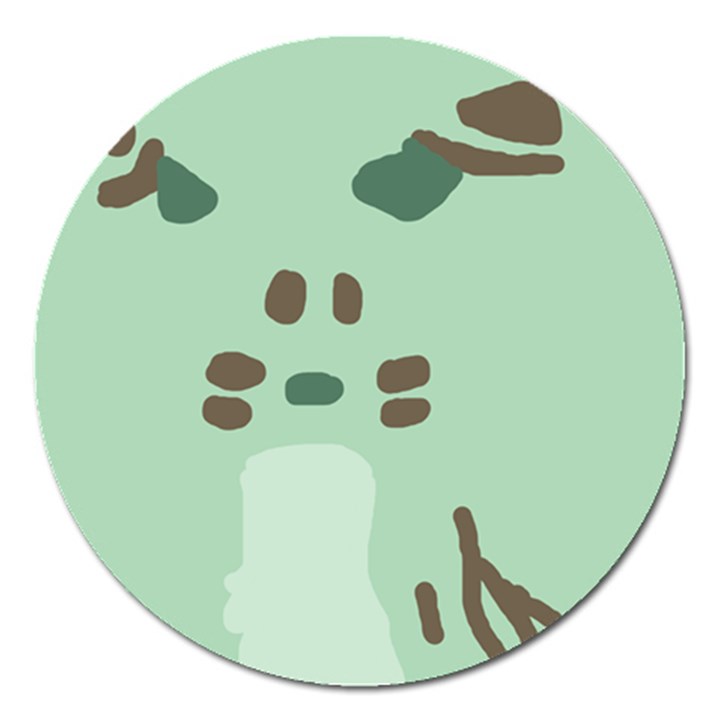 Lineless Background For Minty Wildlife Monster Magnet 5  (Round)