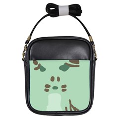 Lineless Background For Minty Wildlife Monster Girls Sling Bags by Mariart