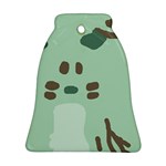 Lineless Background For Minty Wildlife Monster Bell Ornament (Two Sides) Front