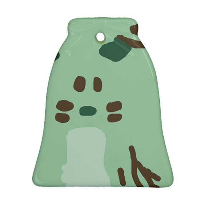 Lineless Background For Minty Wildlife Monster Bell Ornament (Two Sides)