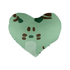 Lineless Background For Minty Wildlife Monster Standard 16  Premium Flano Heart Shape Cushions