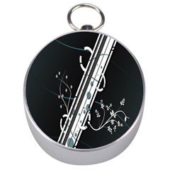 Line Light Leaf Flower Floral Black White Beauty Polka Silver Compasses