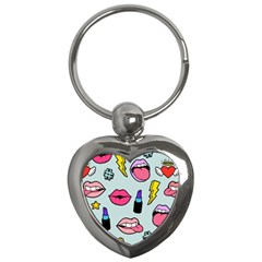 Lipstick Lips Heart Valentine Star Lightning Beauty Sexy Key Chains (heart)  by Mariart