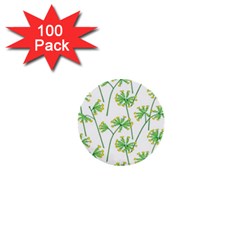 Marimekko Fabric Flower Floral Leaf 1  Mini Buttons (100 Pack)  by Mariart
