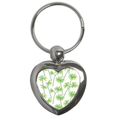 Marimekko Fabric Flower Floral Leaf Key Chains (heart) 