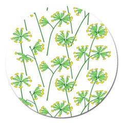 Marimekko Fabric Flower Floral Leaf Magnet 5  (round) by Mariart