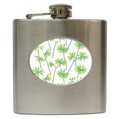 Marimekko Fabric Flower Floral Leaf Hip Flask (6 Oz)