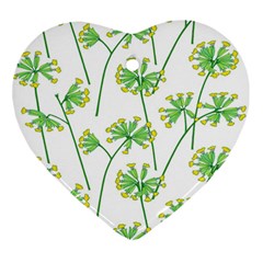 Marimekko Fabric Flower Floral Leaf Heart Ornament (two Sides) by Mariart