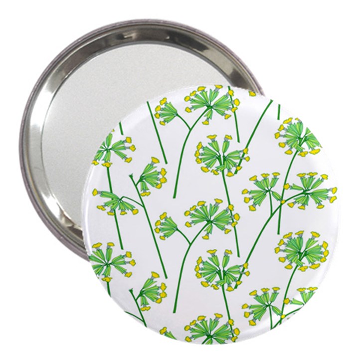 Marimekko Fabric Flower Floral Leaf 3  Handbag Mirrors