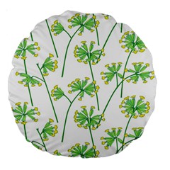 Marimekko Fabric Flower Floral Leaf Large 18  Premium Round Cushions