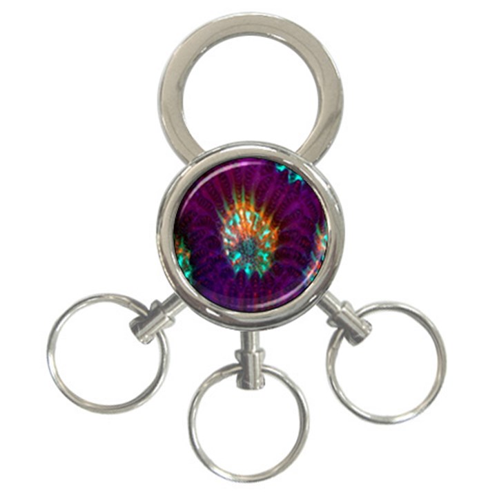 Live Green Brain Goniastrea Underwater Corals Consist Small 3-Ring Key Chains