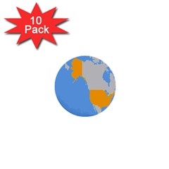 Map Transform World 1  Mini Buttons (10 Pack)  by Mariart
