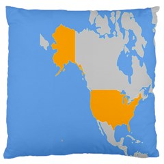 Map Transform World Large Cushion Case (one Side)