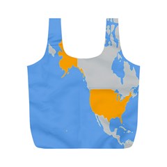 Map Transform World Full Print Recycle Bags (m) 