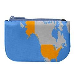 Map Transform World Large Coin Purse by Mariart