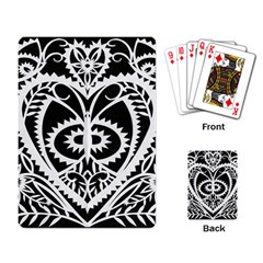 Paper Cut Butterflies Black White Playing Card