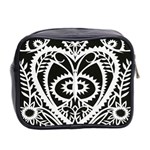 Paper Cut Butterflies Black White Mini Toiletries Bag 2-Side Back