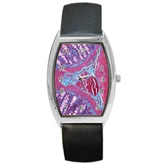 Natural Stone Red Blue Space Explore Medical Illustration Alternative Barrel Style Metal Watch by Mariart