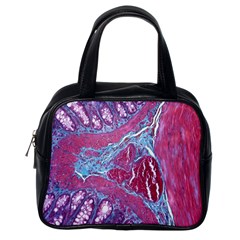 Natural Stone Red Blue Space Explore Medical Illustration Alternative Classic Handbags (one Side) by Mariart