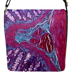Natural Stone Red Blue Space Explore Medical Illustration Alternative Flap Messenger Bag (s)