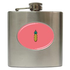 Pineapple Fruite Minimal Wallpaper Hip Flask (6 Oz)