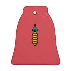 Pineapple Fruite Minimal Wallpaper Ornament (bell)
