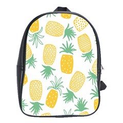 Pineapple Fruite Seamless Pattern School Bag (large)