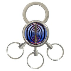 Illustration Robot Wave Rainbow 3-ring Key Chains by Mariart