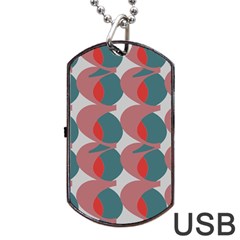 Pink Red Grey Three Art Dog Tag Usb Flash (two Sides)