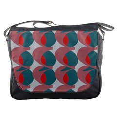 Pink Red Grey Three Art Messenger Bags