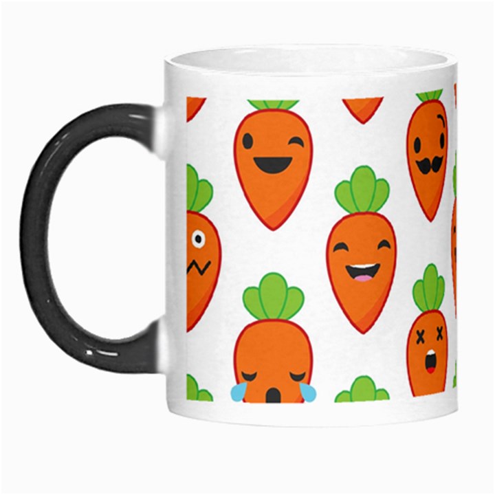 Seamless Background Carrots Emotions Illustration Face Smile Cry Cute Orange Morph Mugs