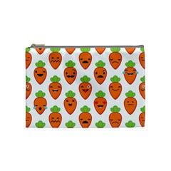 Seamless Background Carrots Emotions Illustration Face Smile Cry Cute Orange Cosmetic Bag (medium)  by Mariart