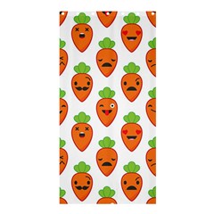 Seamless Background Carrots Emotions Illustration Face Smile Cry Cute Orange Shower Curtain 36  X 72  (stall) 