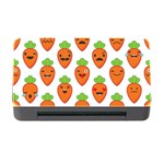 Seamless Background Carrots Emotions Illustration Face Smile Cry Cute Orange Memory Card Reader with CF Front