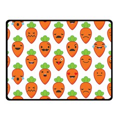 Seamless Background Carrots Emotions Illustration Face Smile Cry Cute Orange Double Sided Fleece Blanket (small) 