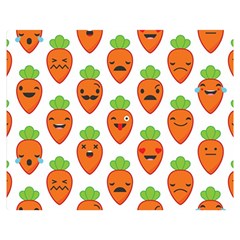 Seamless Background Carrots Emotions Illustration Face Smile Cry Cute Orange Double Sided Flano Blanket (medium) 