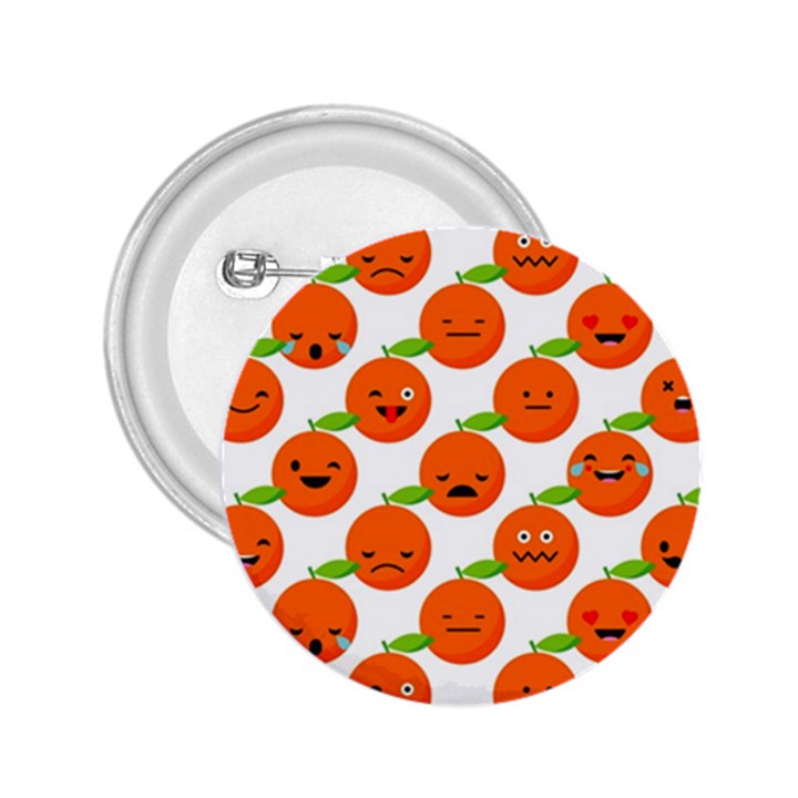 Seamless Background Orange Emotions Illustration Face Smile  Mask Fruits 2.25  Buttons