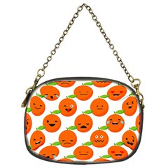 Seamless Background Orange Emotions Illustration Face Smile  Mask Fruits Chain Purses (one Side)  by Mariart