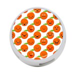 Seamless Background Orange Emotions Illustration Face Smile  Mask Fruits 4-Port USB Hub (One Side) Front