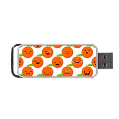 Seamless Background Orange Emotions Illustration Face Smile  Mask Fruits Portable Usb Flash (one Side) by Mariart