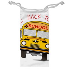 Back To School - School Bus Jewelry Bag by Valentinaart