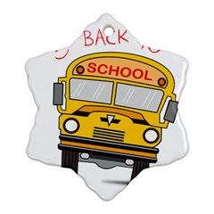 Back To School - School Bus Ornament (snowflake) by Valentinaart