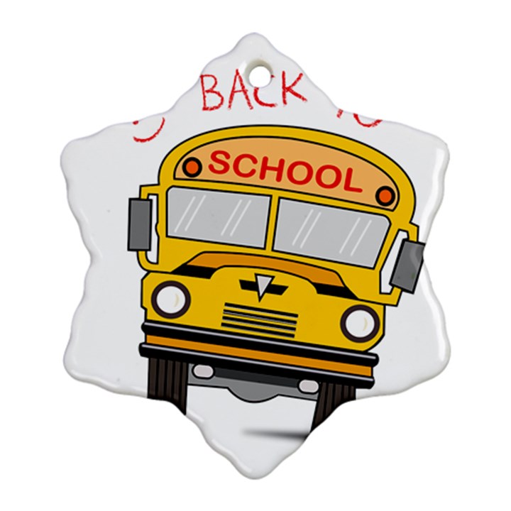 Back to school - school bus Ornament (Snowflake)