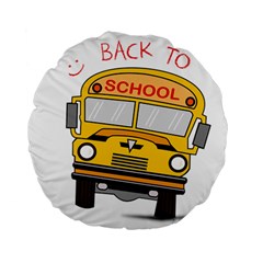 Back To School - School Bus Standard 15  Premium Round Cushions by Valentinaart